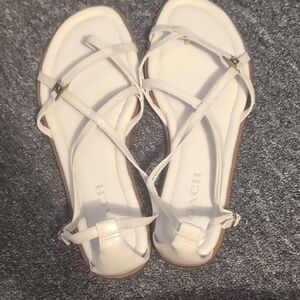 Coach Women's Cream Sandals